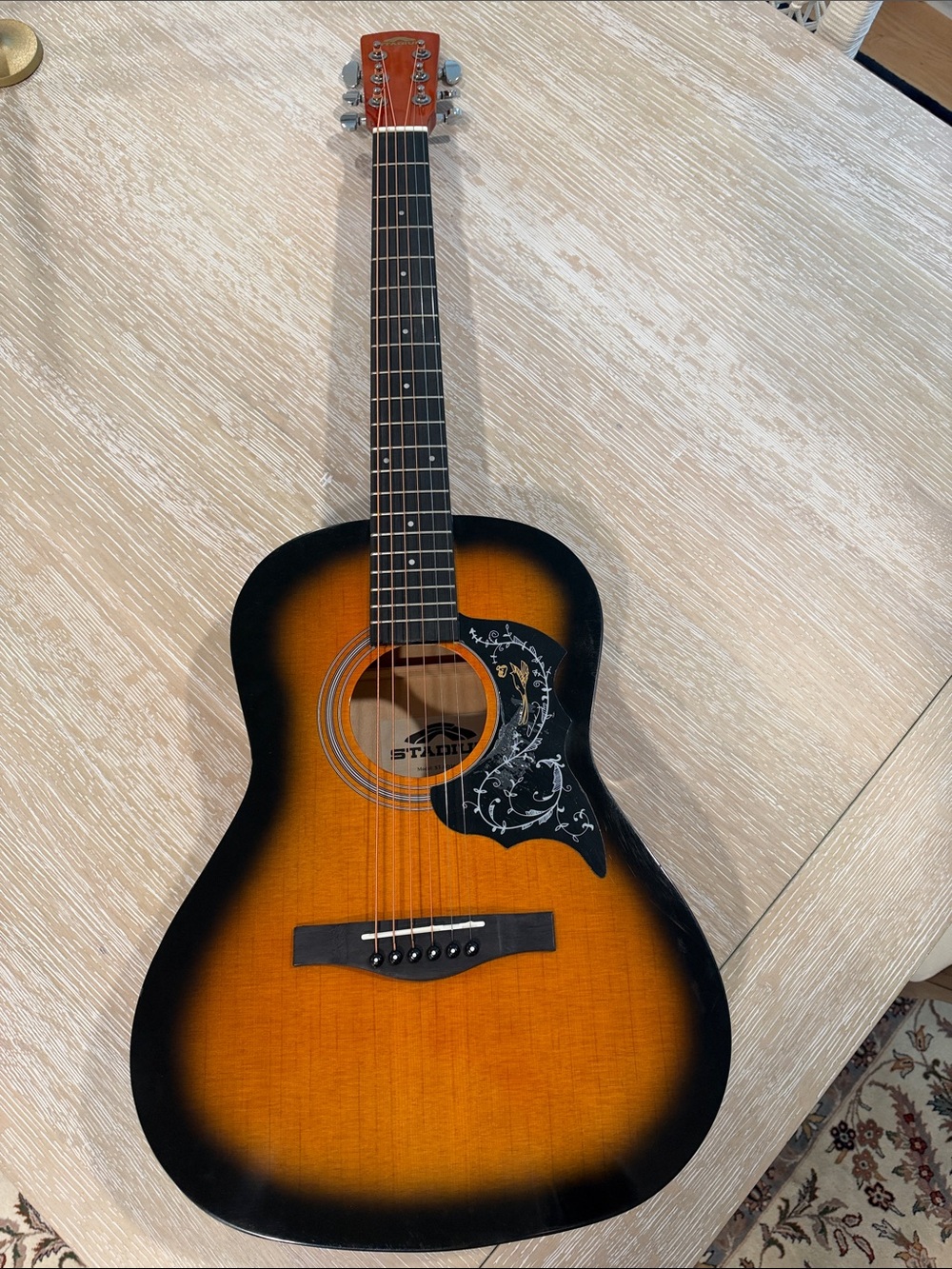 Youth Vintage-Style Sunburst Acoustic Guitar by